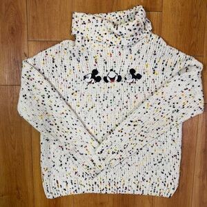 Rare Disney Funfetti Turtleneck Sweater